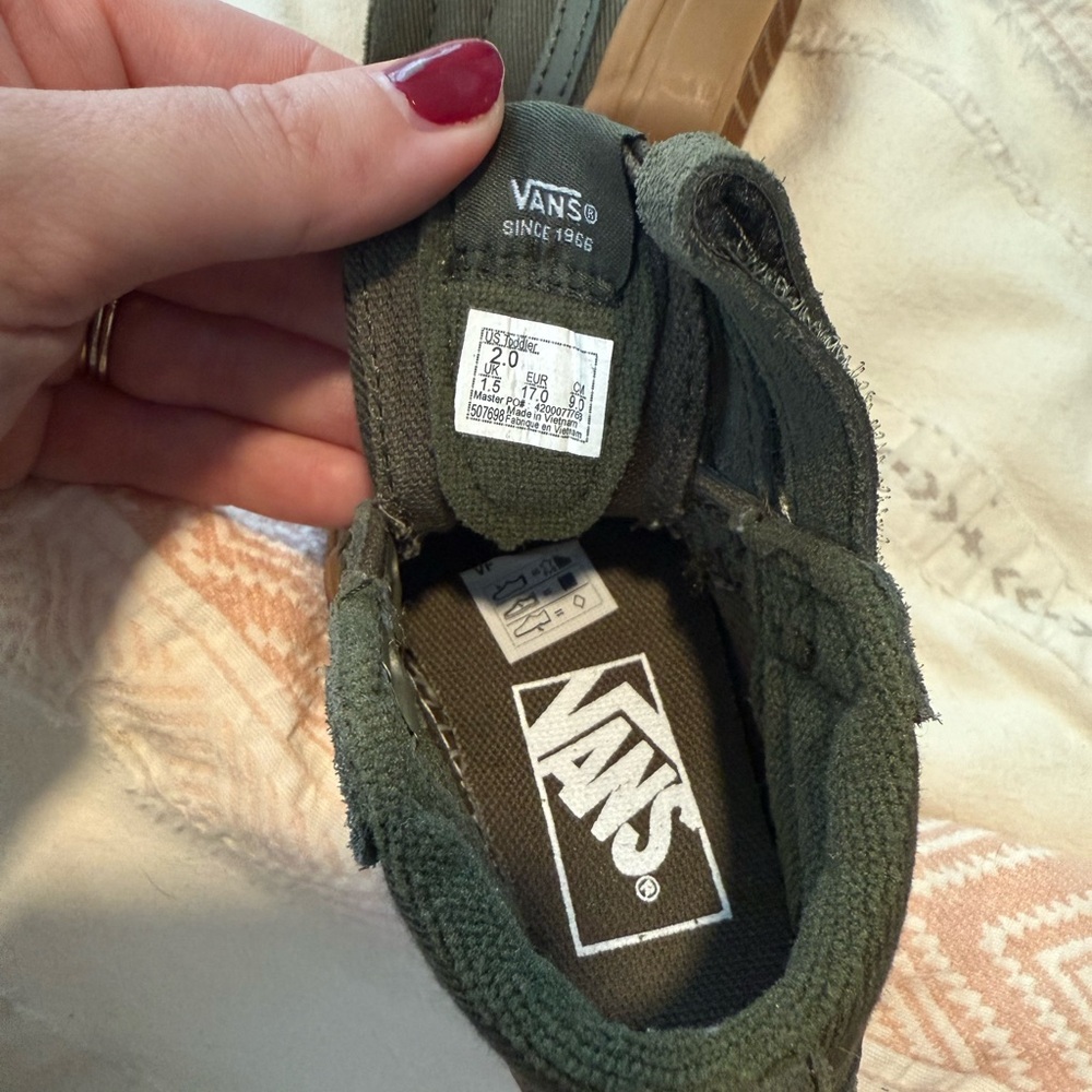 Vans Kids Shoes in Olive and Tan - Picture 5 of 5